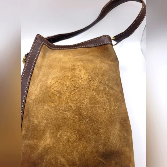Loewe Vintage Suede Leather Pouch Bag